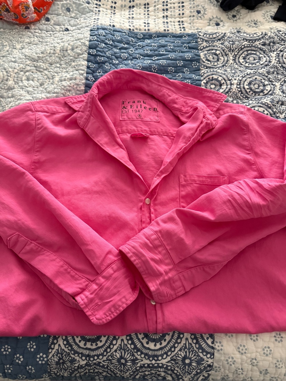 Frank & Eileen Hot Pink Button-Down Mary dress